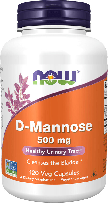 Now Foods D-Mannose 500mg capsules (120 pcs.)