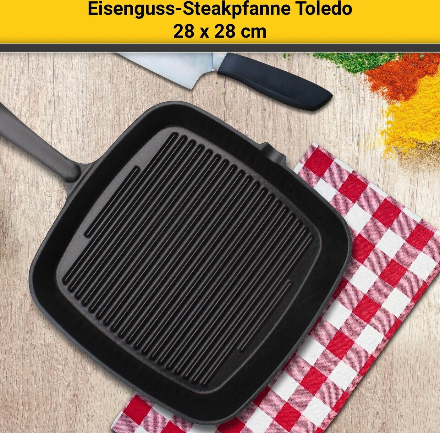 Krüger Toledo Steakpfanne (28 cm) | Preisvergleich € bei schwarz 34,99 ab