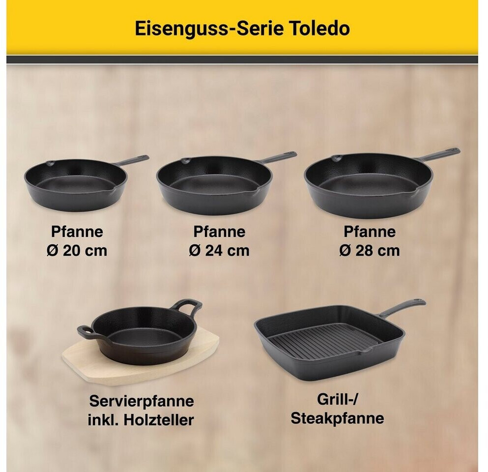 Krüger Toledo Steakpfanne (28 cm) schwarz ab 34,99 € | Preisvergleich bei