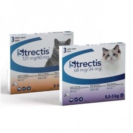 Ceva Strectis Spot On for Cats 5-10kg 121mg/60mg (3 pipettes)