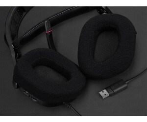 GVOEARS Ersatz-Ohrpolster Für Corsair HS80 RGB – Dickere Velours-Polster, Mit Noise-Cancelling-Schaum, Inkl. Reinigungstücher