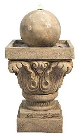 Teamson Fontaine de jardin sphère Zen avec LED et pompe (VFD8405-EU)