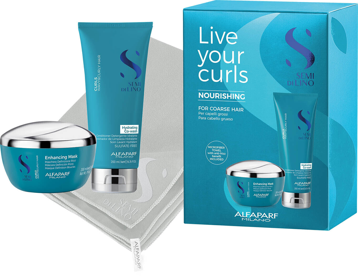 Alfaparf Milano Semi di Lino Live Your Curls Nourishing Kit