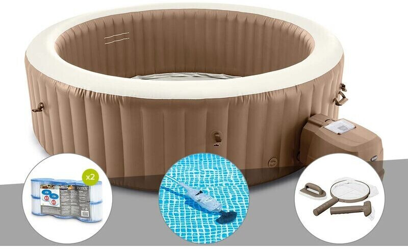 Intex PureSpa Sahara 8 places + 12 filtres + aspirateur + kit d'entretien