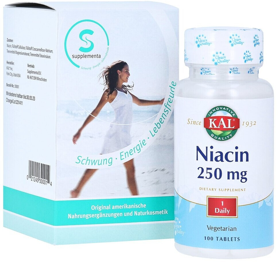 Vitamin B3 (mit Flush!), Hochdosiert, 250mg - 120 | Preisvergleich