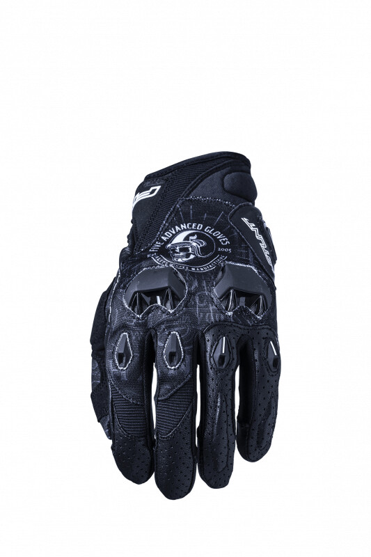 Five Gloves Gants Stunt Evo Replica Skull noir