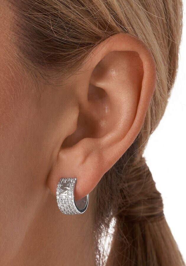 Michael kors discount diamond hoop earrings