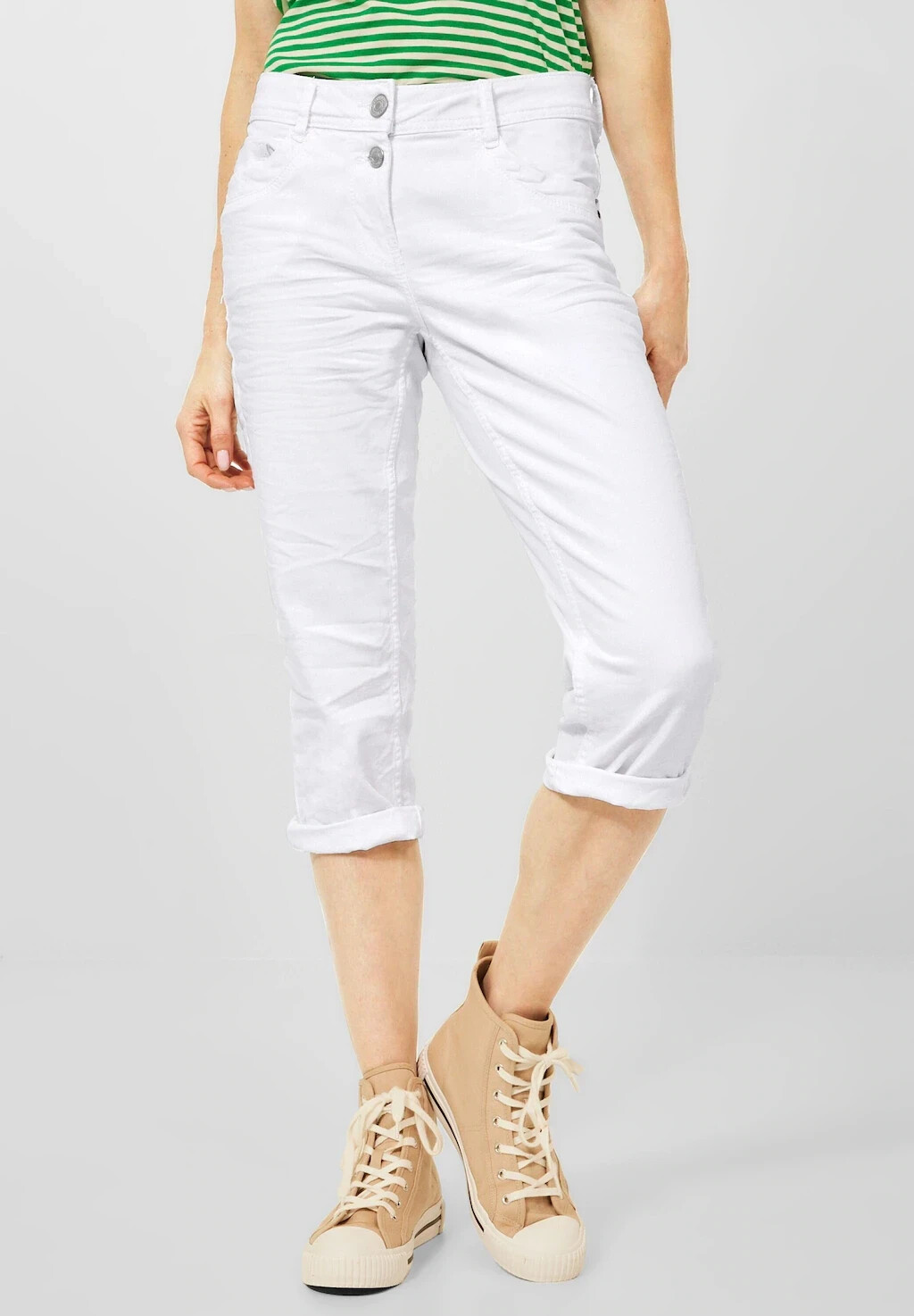 Cecil Scarlett Loose Jeans 40,36 € | denim bei Fit white 3/4 ab Preisvergleich
