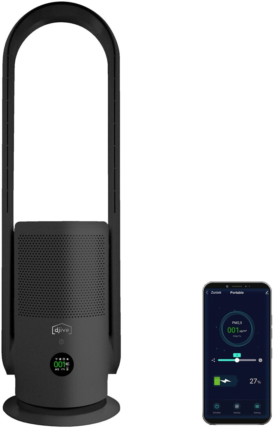 Djive Flowmate ARC Portable Metallic Grey