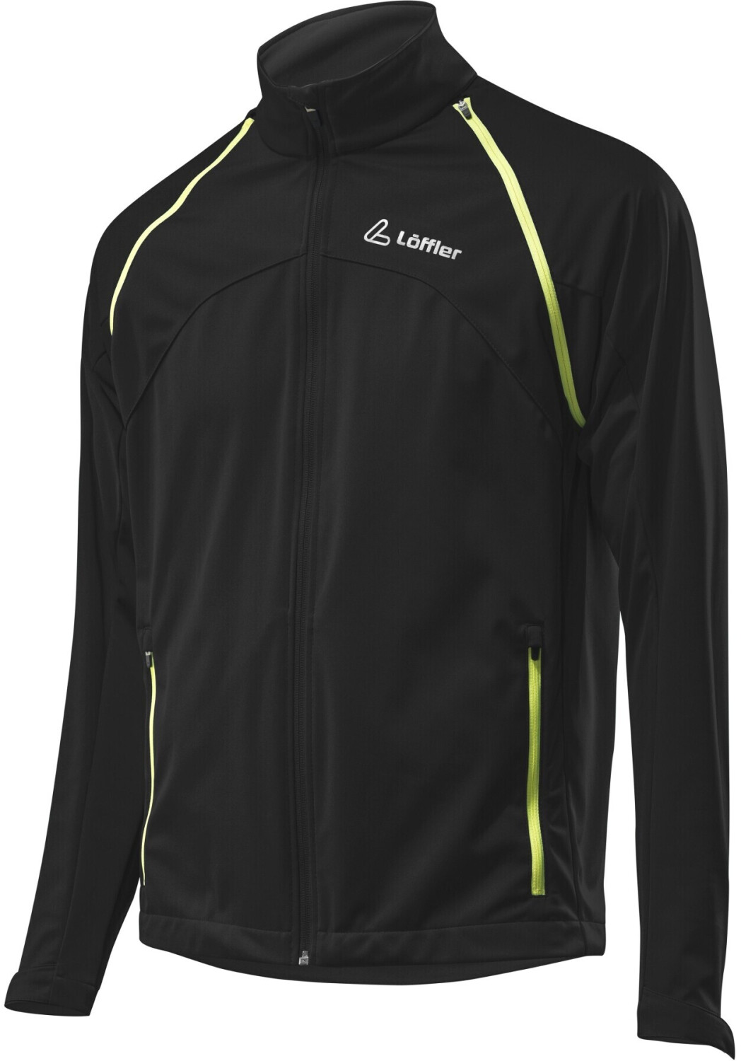 Löffler Windstopper Light Softshell Jacket black/neon yellow