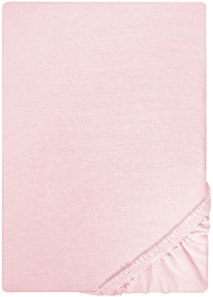 Biberna 77155 Jersey Fitted Bedsheet 90-100x190-200cm Rose