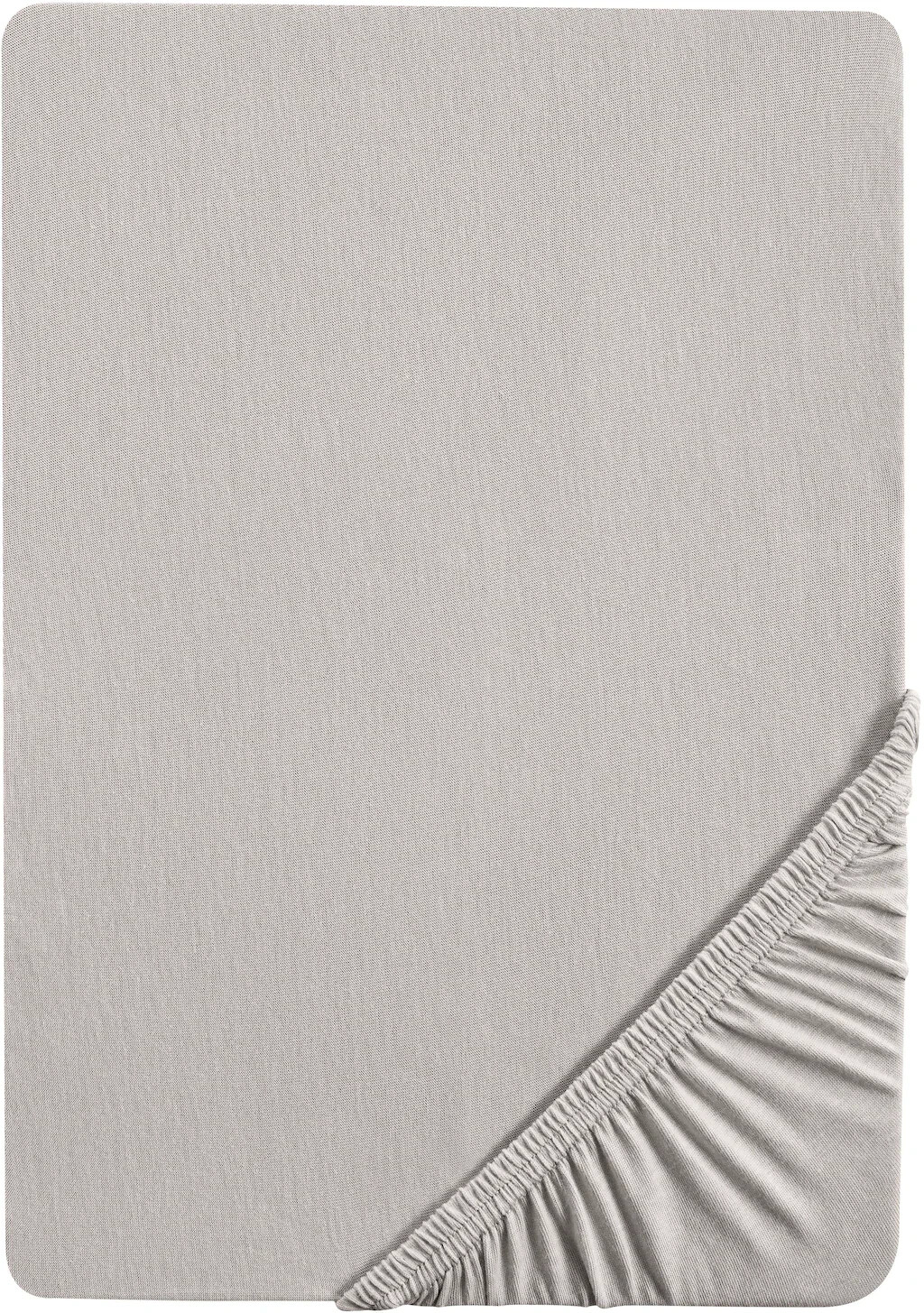 Biberna 77155 Jersey Fitted Bedsheet 90-100x190-200cm Storm Grey