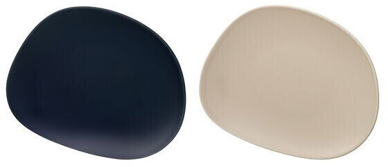 Villeroy & Boch Assiette à dessert Organic bleu/beige (x2)