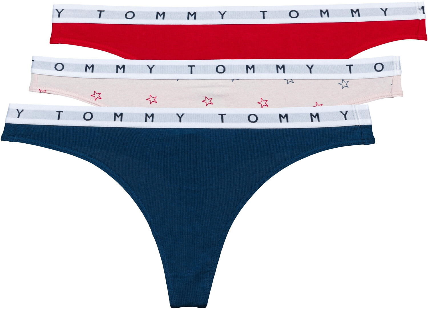 Panties Tommy Hilfiger Cotton 3-Pack Thong Print Twilight Indigo