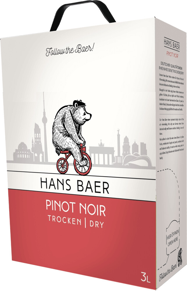 Hans Baer Pinot Noir trocken 3l Bag-in-Box ab 15,99 € | Preisvergleich bei