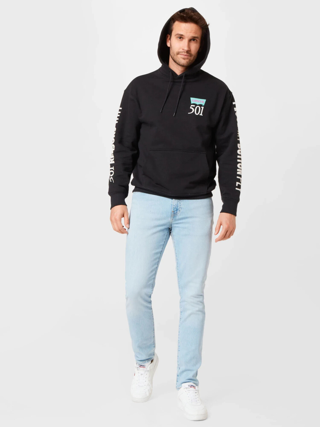 Levi's relaxed graphic serif hoodie Clearance