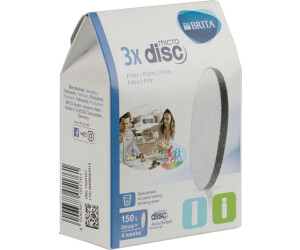 BRITA bouteille filtrante blanc graphite (1,3 L), 1 filtre MicroDisc inclus - Réduit** certains PFAS***, le chlore, des particules fines