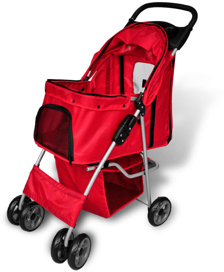 vidaXL Poussette pour chien Red vidaXL Poussette pour chien Red