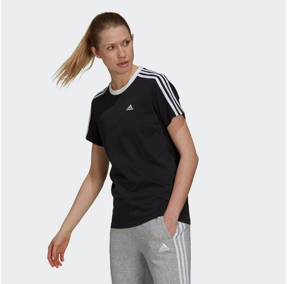 Adidas Essentials 3 Streifen T Shirt GS1379 black ab 15 79