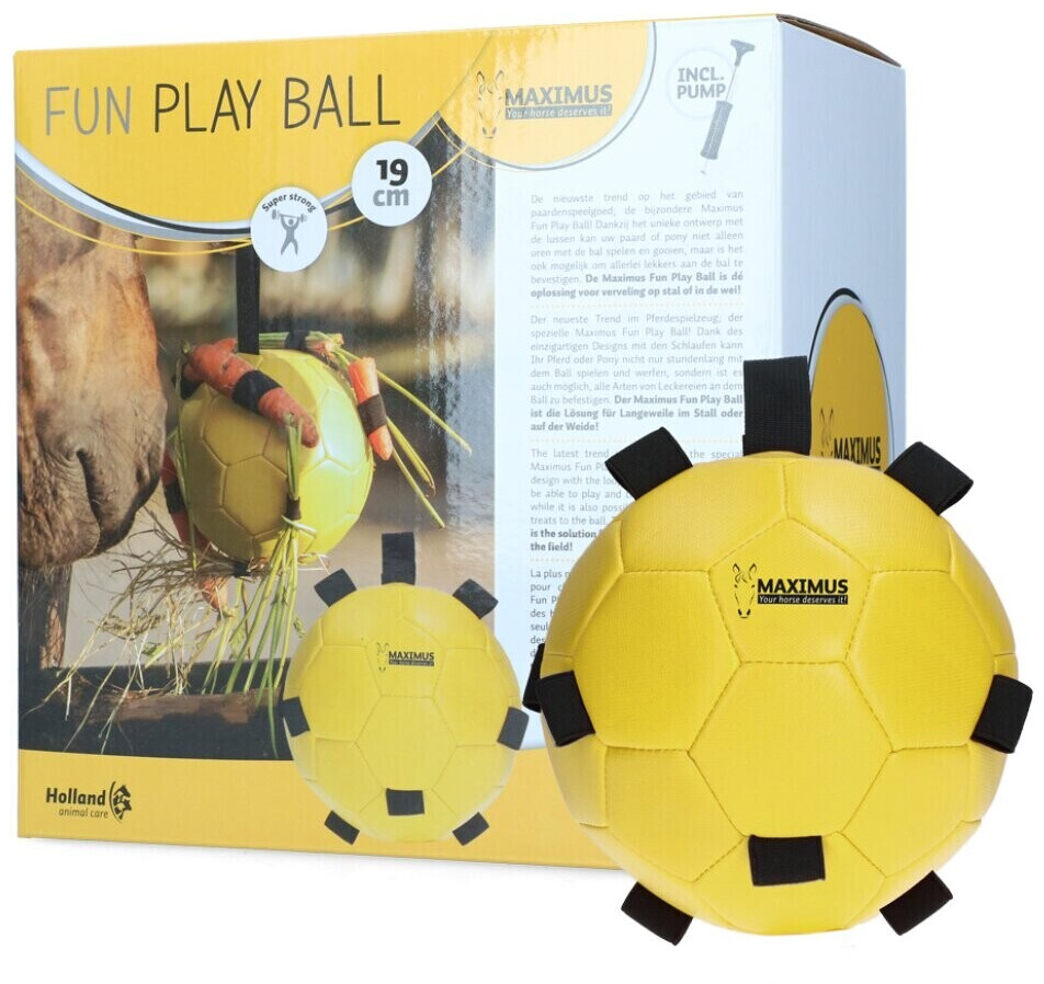 Holland Animal Care Maximus Fun Play Ball 19cm Yellow