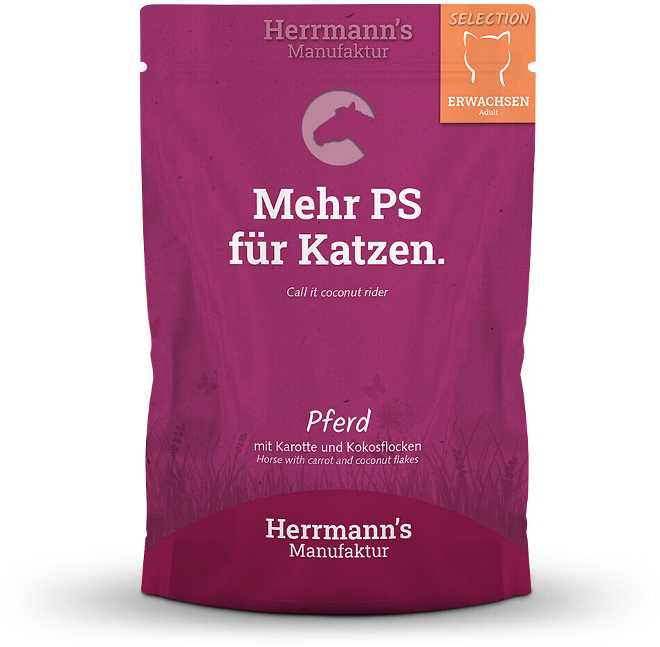 Herrmann's Cat Selection Adult Horse Meat with Carrots & Coconut Flakes Wet 600g