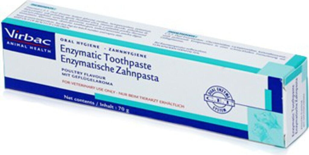 Virbac C.E.T. Dentifrice Enzymatique Chien Chat 70,9g - Soin Buccal Saveur Volaille