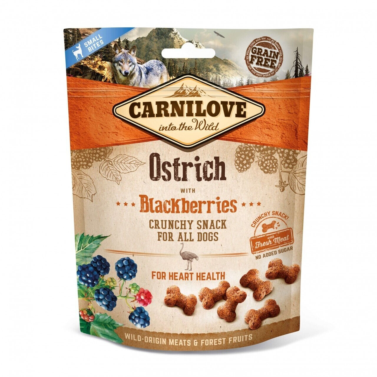 Carnilove Crunchy Snack Ostrich with Blackberries 200g