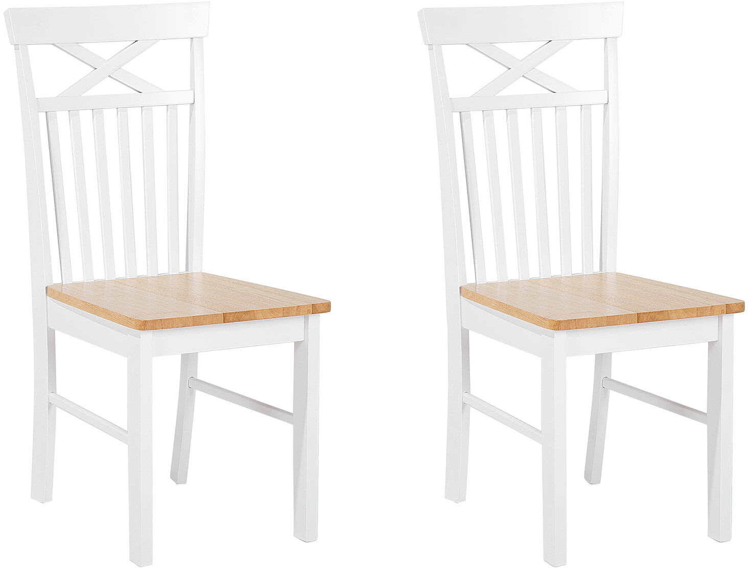 Beliani 2pcs. HOUSTON white/brown