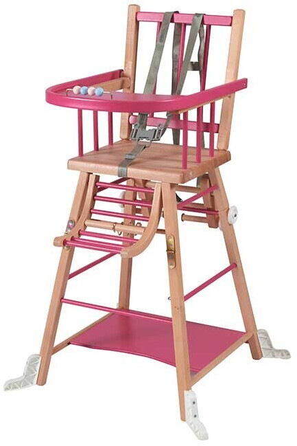 Combelle Chaise haute transformable Marcel fuchsia/naturel