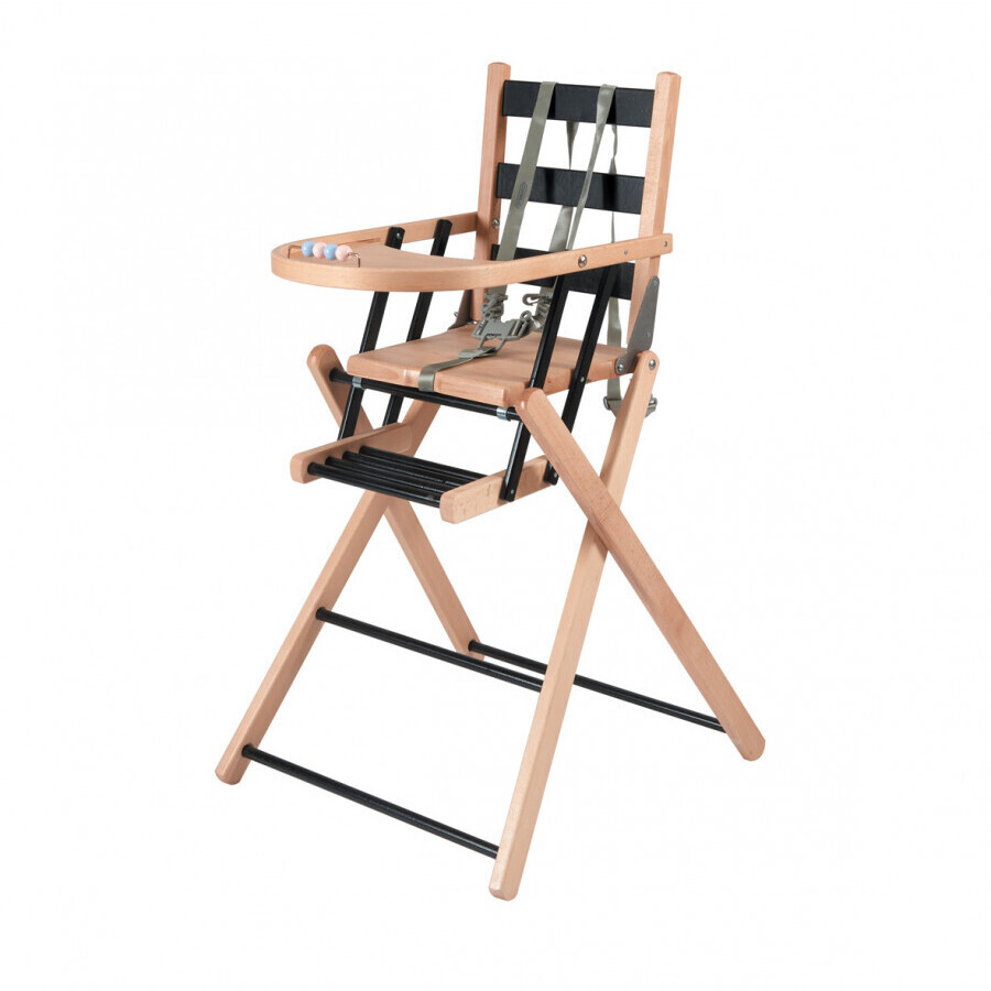 Combelle Chaise haute pliante Sarah noir/naturel