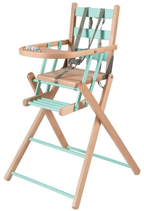Combelle Chaise haute pliante Sarah vert menthe/naturel