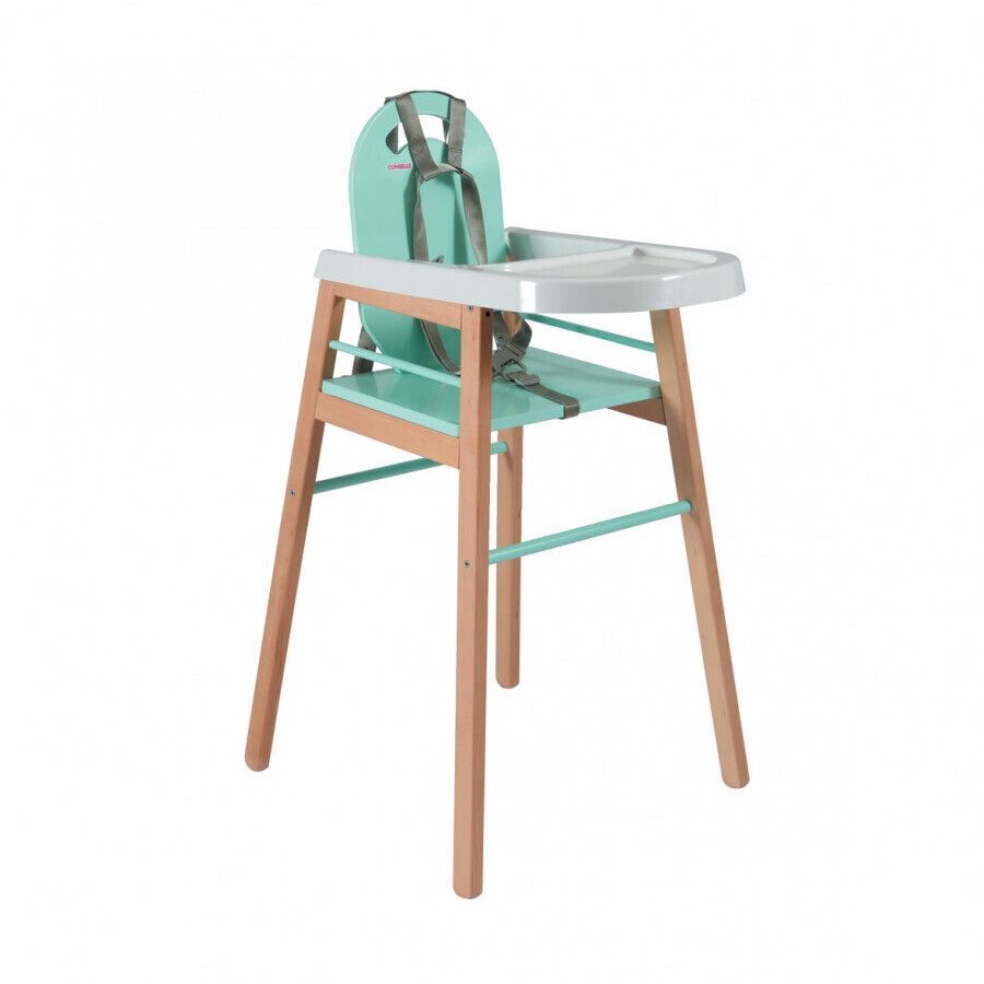 Combelle Chaise haute Lili vert menthe/naturel