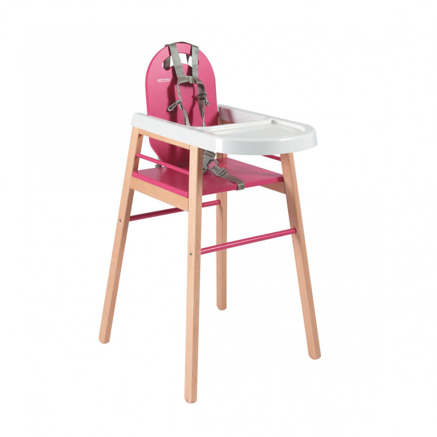 Combelle Chaise haute Lili rose/naturel