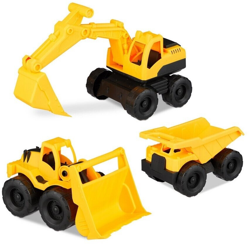 Relaxdays Building Site Vehicles Set of 3