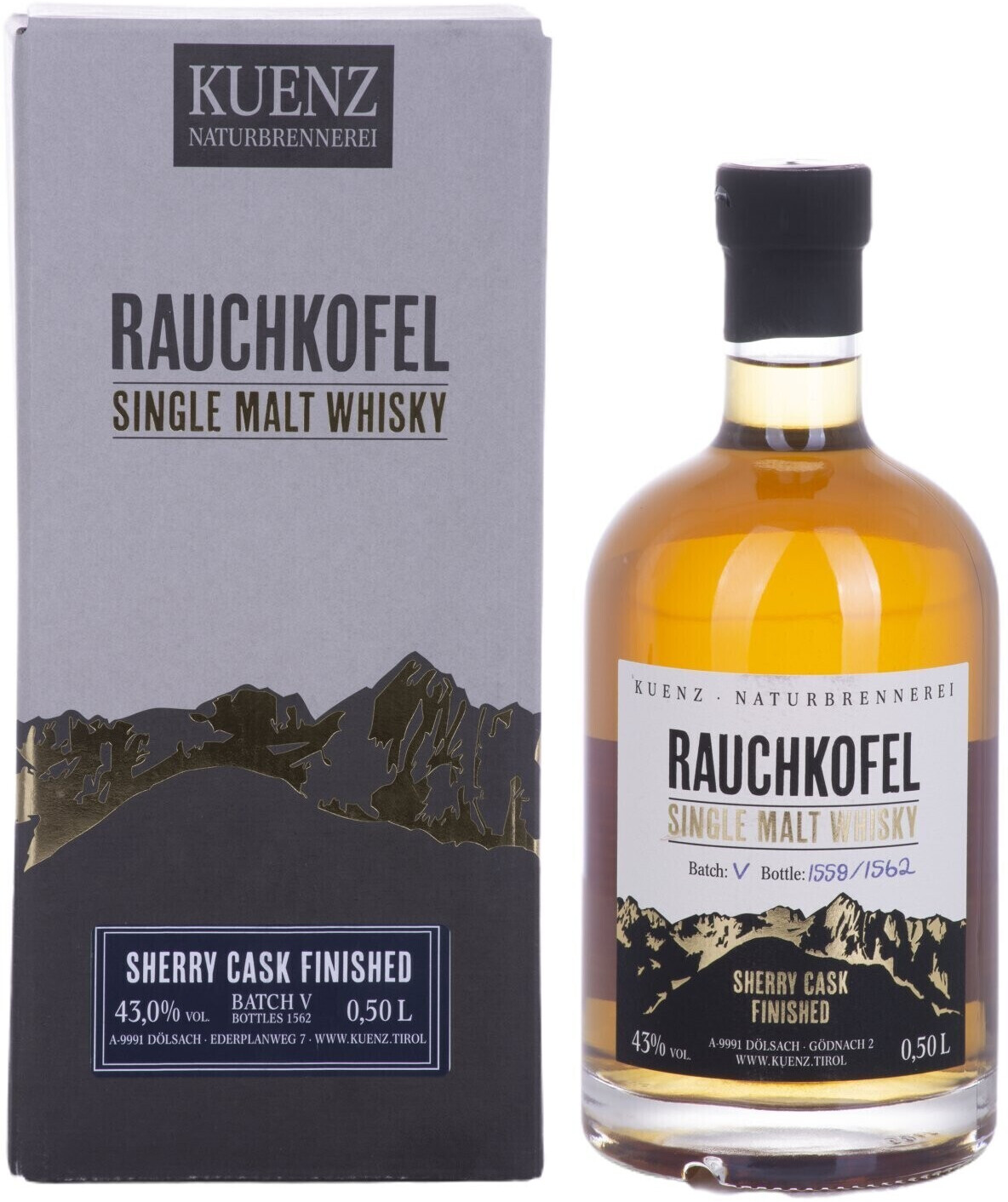 Kuenz Rauchkofel Single Malt Whisky Sherry Cask Finished 0,5l 43%