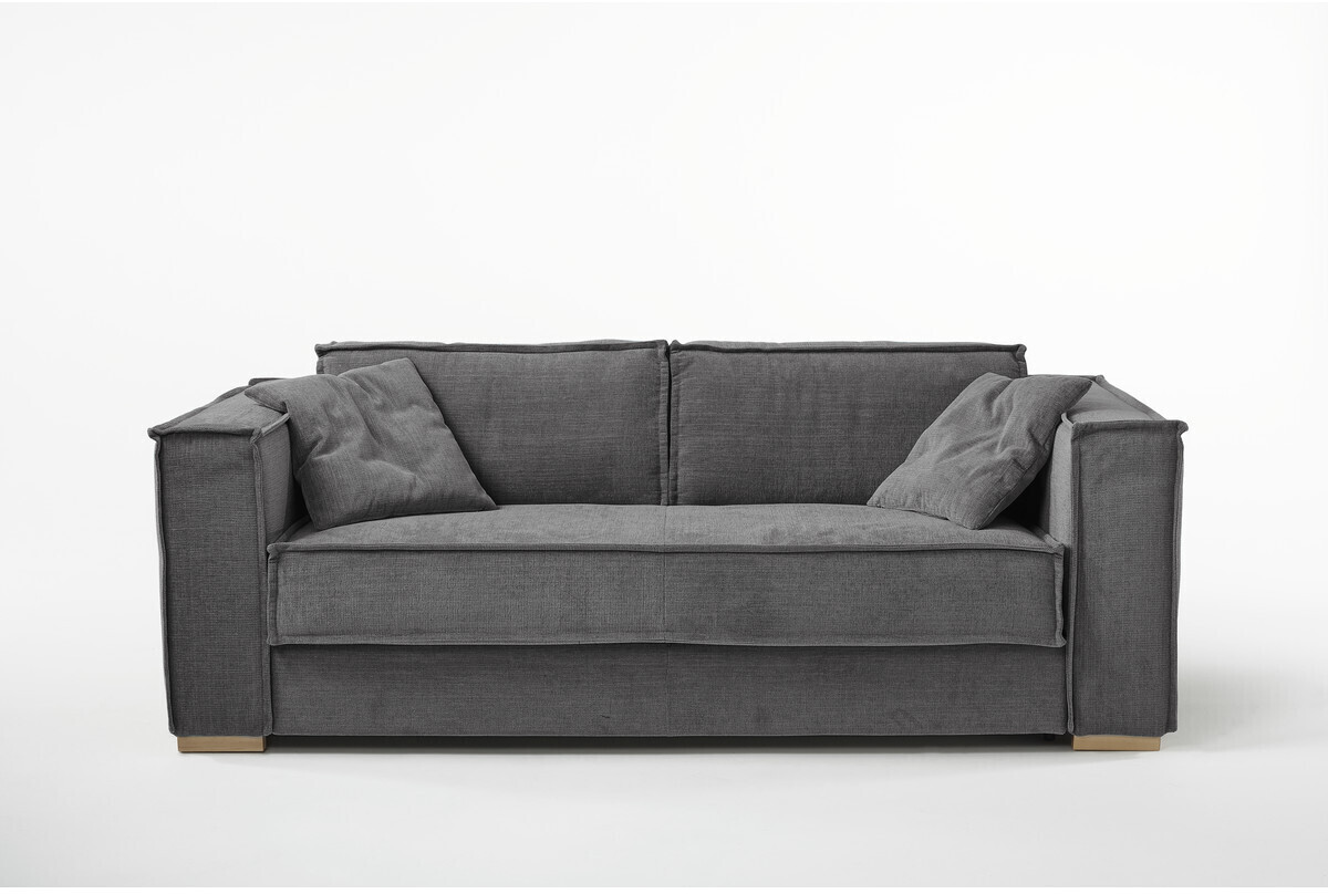 Bobochic Canapé droit Oria gris foncé