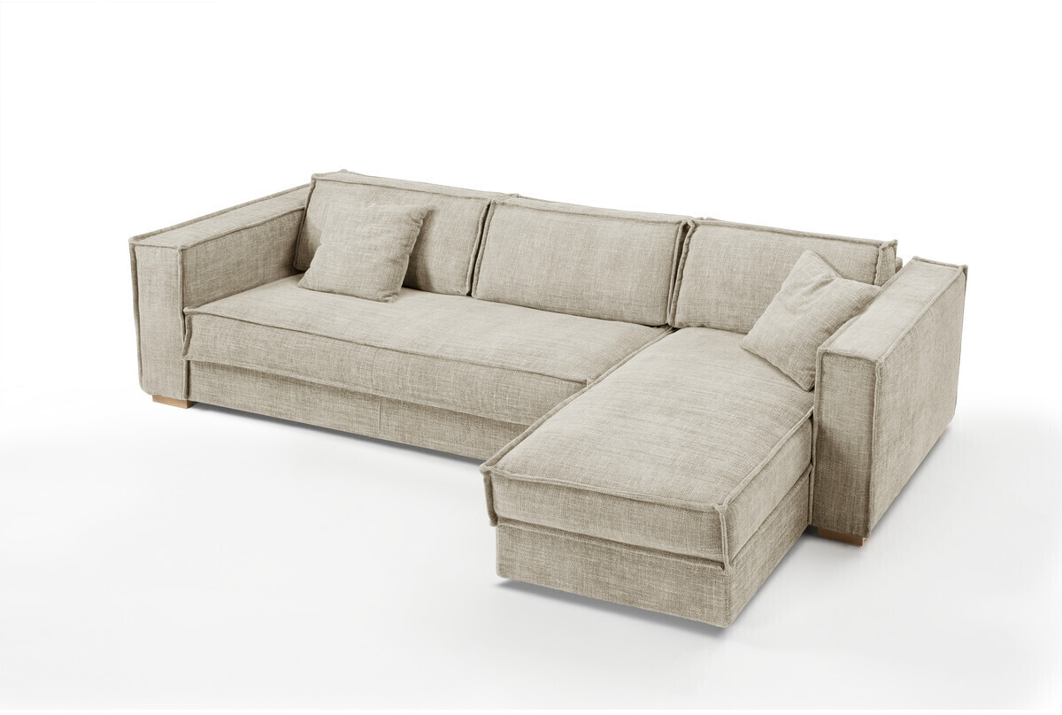 Bobochic Canapé d'angle réversible Oria beige