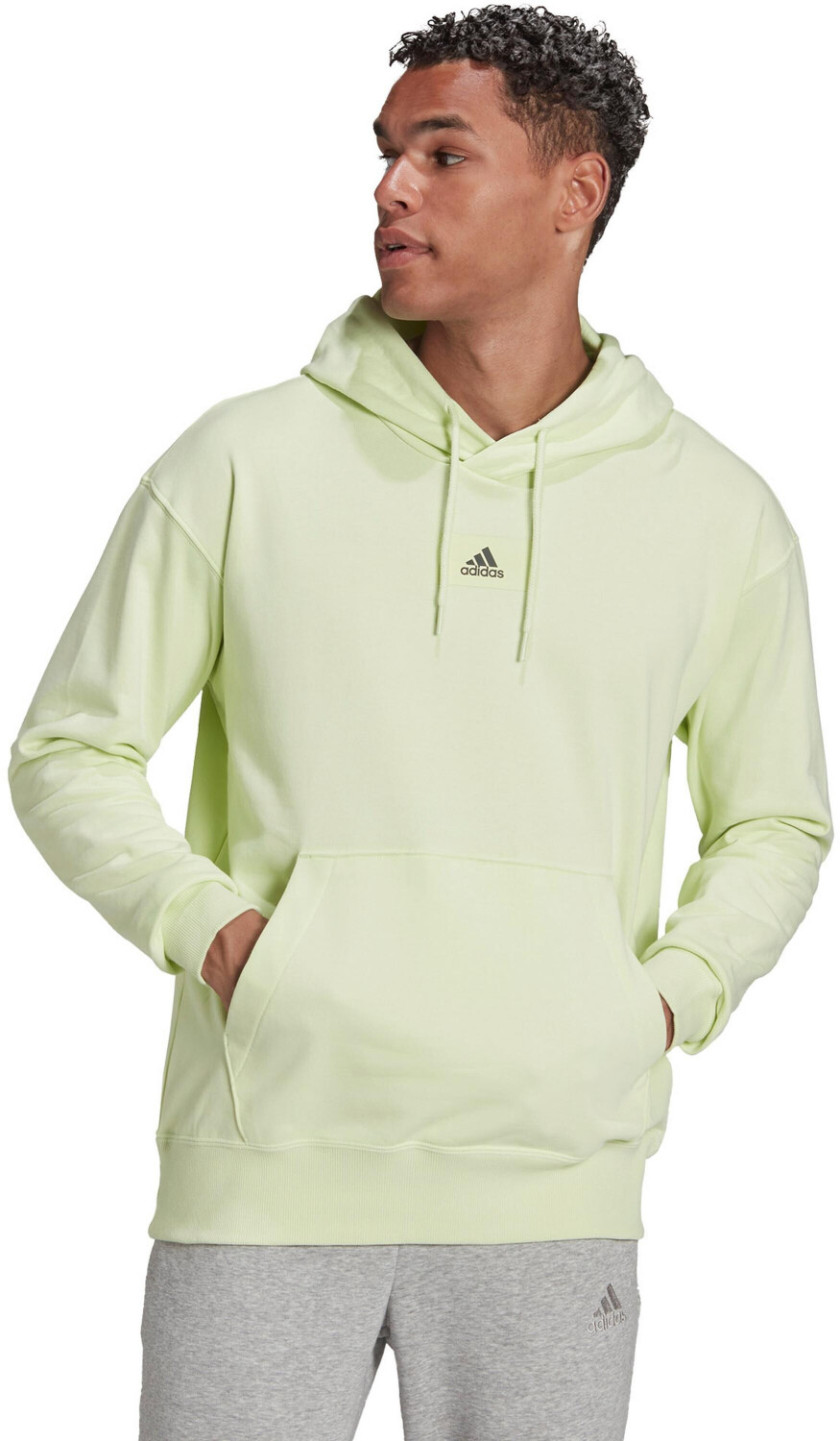 Adidas Essentials FeelVivid Cotton Hoodie lime HE4359 ab 47 00 Preisvergleich bei idealo
