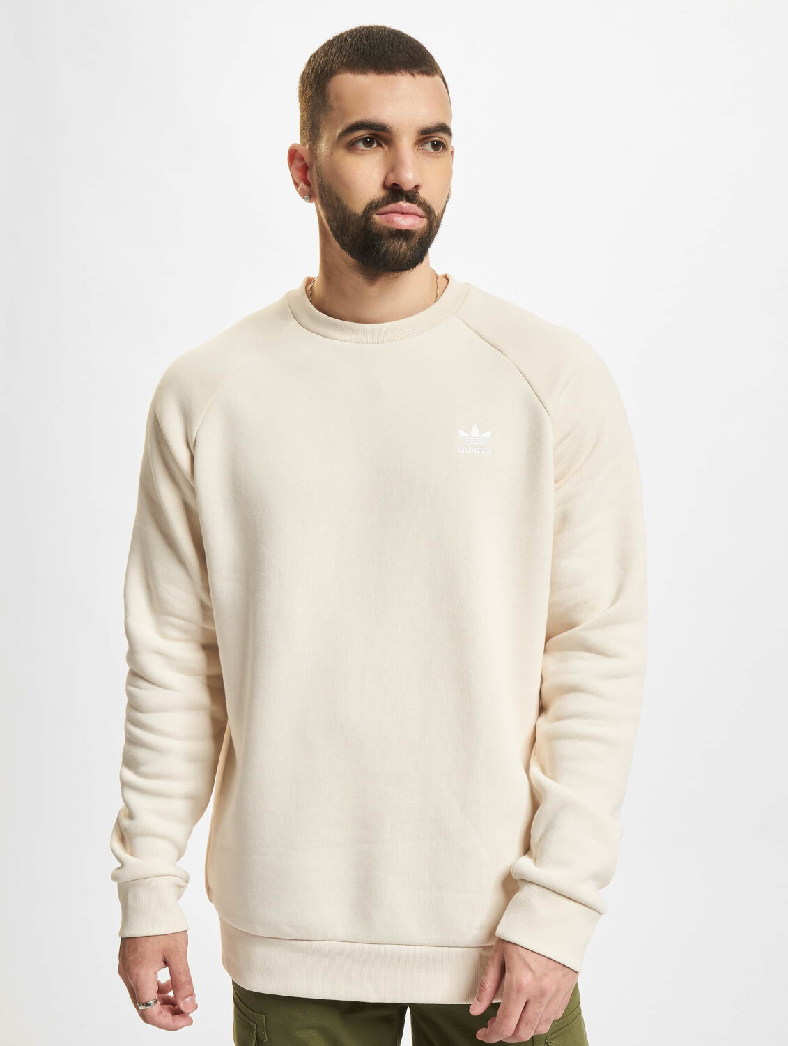 Adidas originals new neutrals logo sweatshirt in beige hot sale
