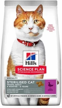 Hill's Science Plan Young Adult Sterilised dry food with duck 300g