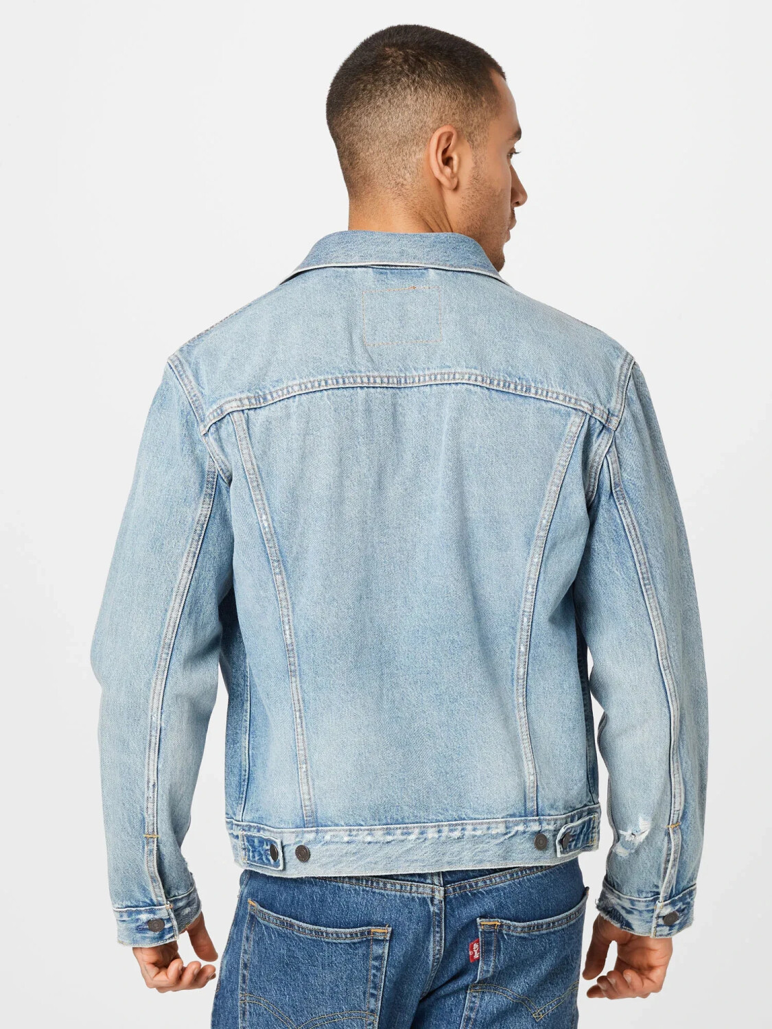 Levi's mens the trucker jacket deep sea indigo trucker store