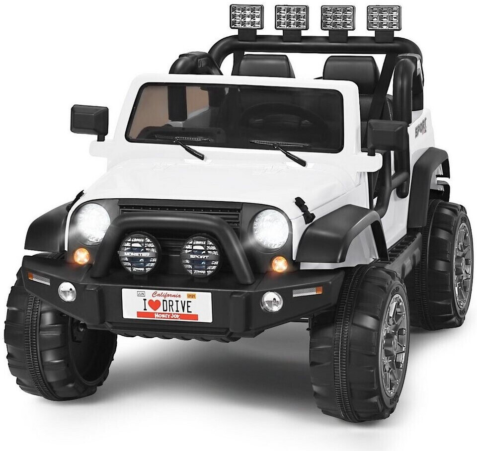 Elektro Kinderauto 12V 2x Motor mit 2,4G-Fernbedienung, Hupe und LED  Vorderlicht, bis 5 km/