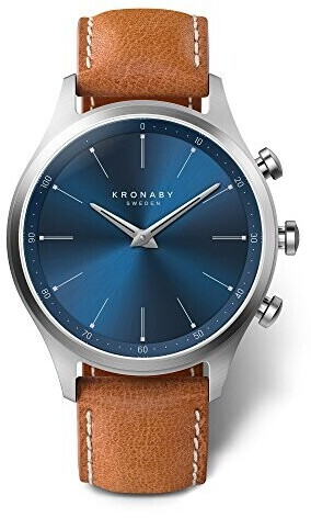 Kronaby Sekel (S3124/1) Blue - Brown Leather Strap