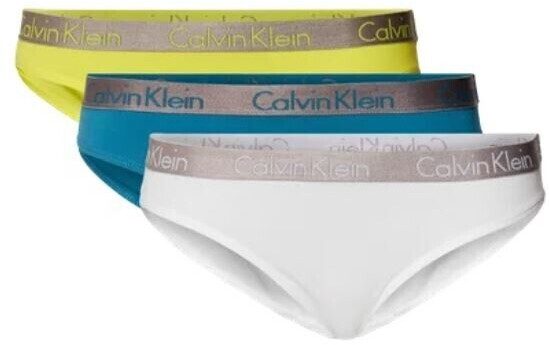 Calvin Klein Radiant Cotton Briefs 3-pack (000QD3561E) tapestry teal/white/citrina