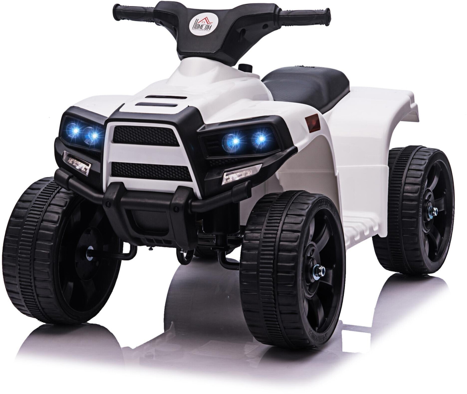 HomCom Voiture 4x4/quad buggy électrique enfant blanc (370-157V90WT)