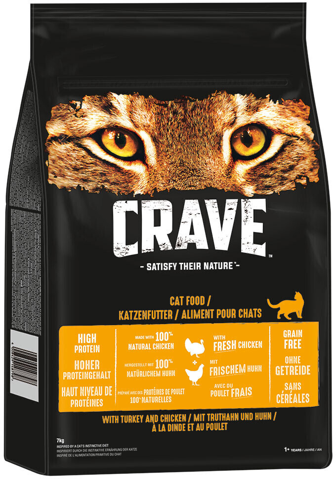 CRAVE Cat Adult Cat Dry Food Turkey & Chicken 7kg