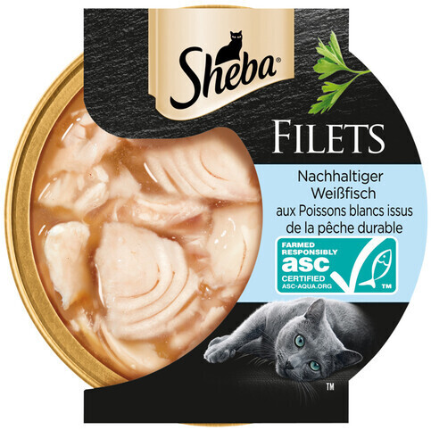 Sheba Filets ASC whitefish wet cat food