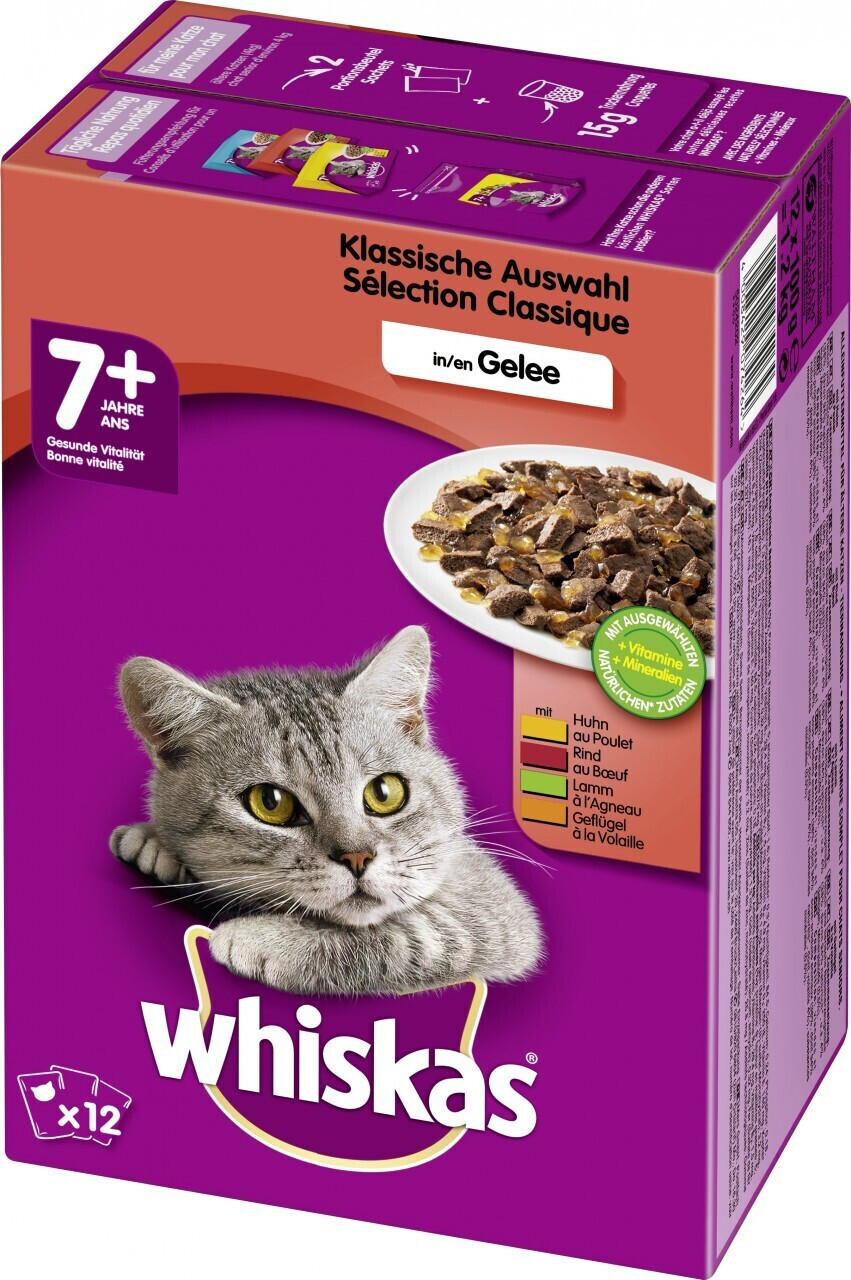 Whiskas Adult 7+ Classic Selection in Jelly 12x100g
