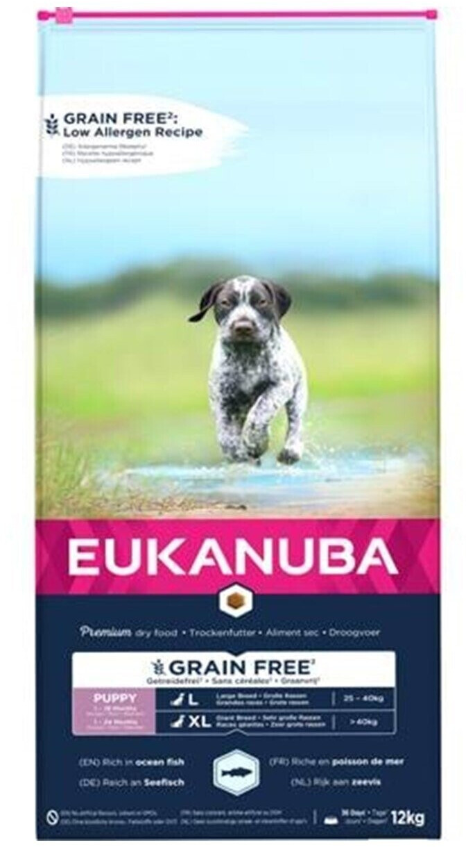 Eukanuba Grain Free Chiot grandes races poisson de mer
