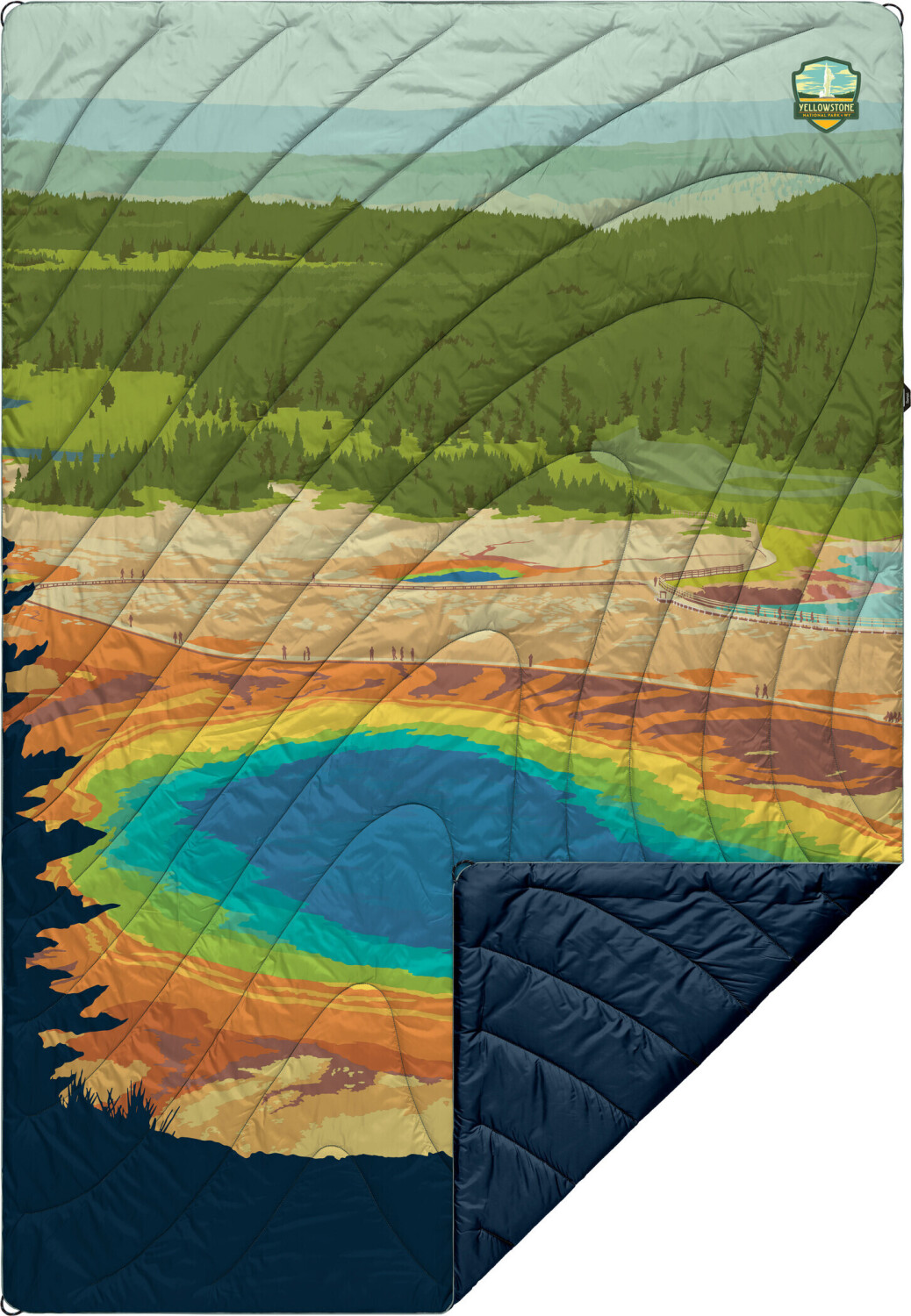 Rumpl Printed Puffy Blanket yellowstone